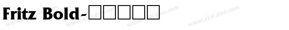 Fritz Bold字体转换